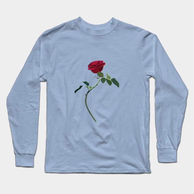 rose from beauty and the beast Long Sleeve T-Shirt by daidai